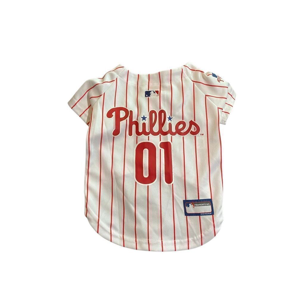 NWOT, Philadelphia, Phillys, dog, red and white striped jersey size medium